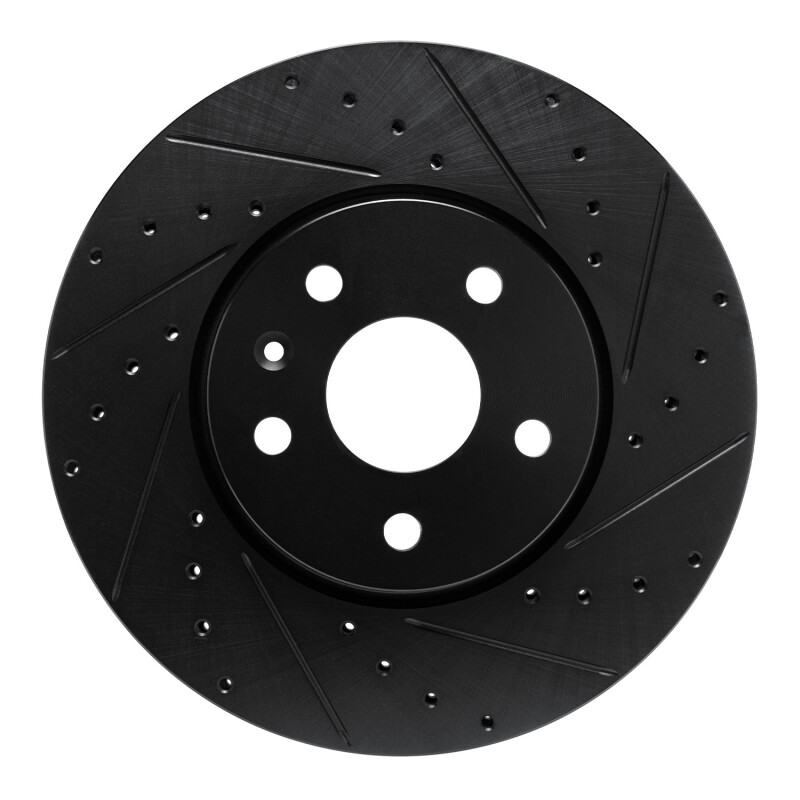 Buick Envision Brake Rotor (1) - Front Right - R1 Concepts - Drilled & Slotted - Black - `19-`25